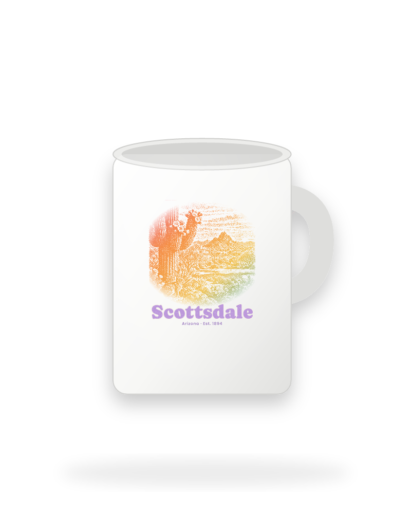 Scottsdale Saguaro Cottontail Ceramic Mug 15oz