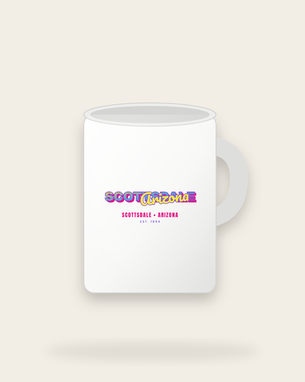Scottsdale Music TV Ceramic Mug 15oz in White