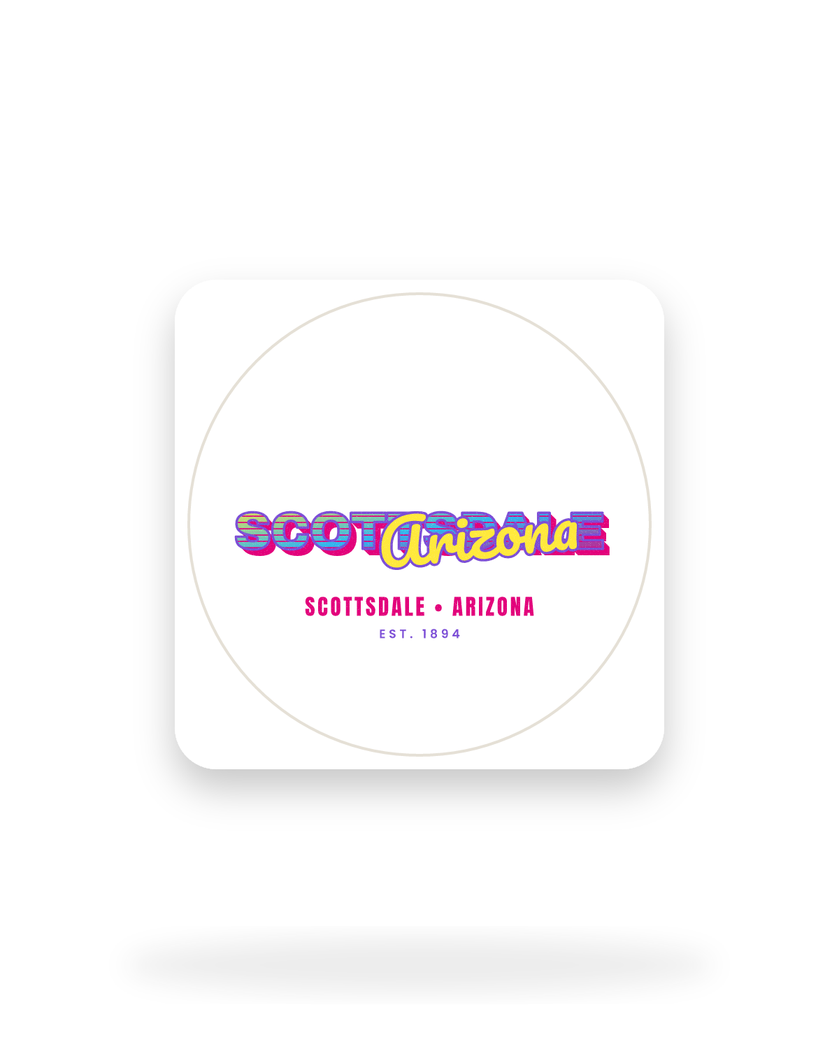 Scottsdale Music TV Kiss-Cut Sticker in White