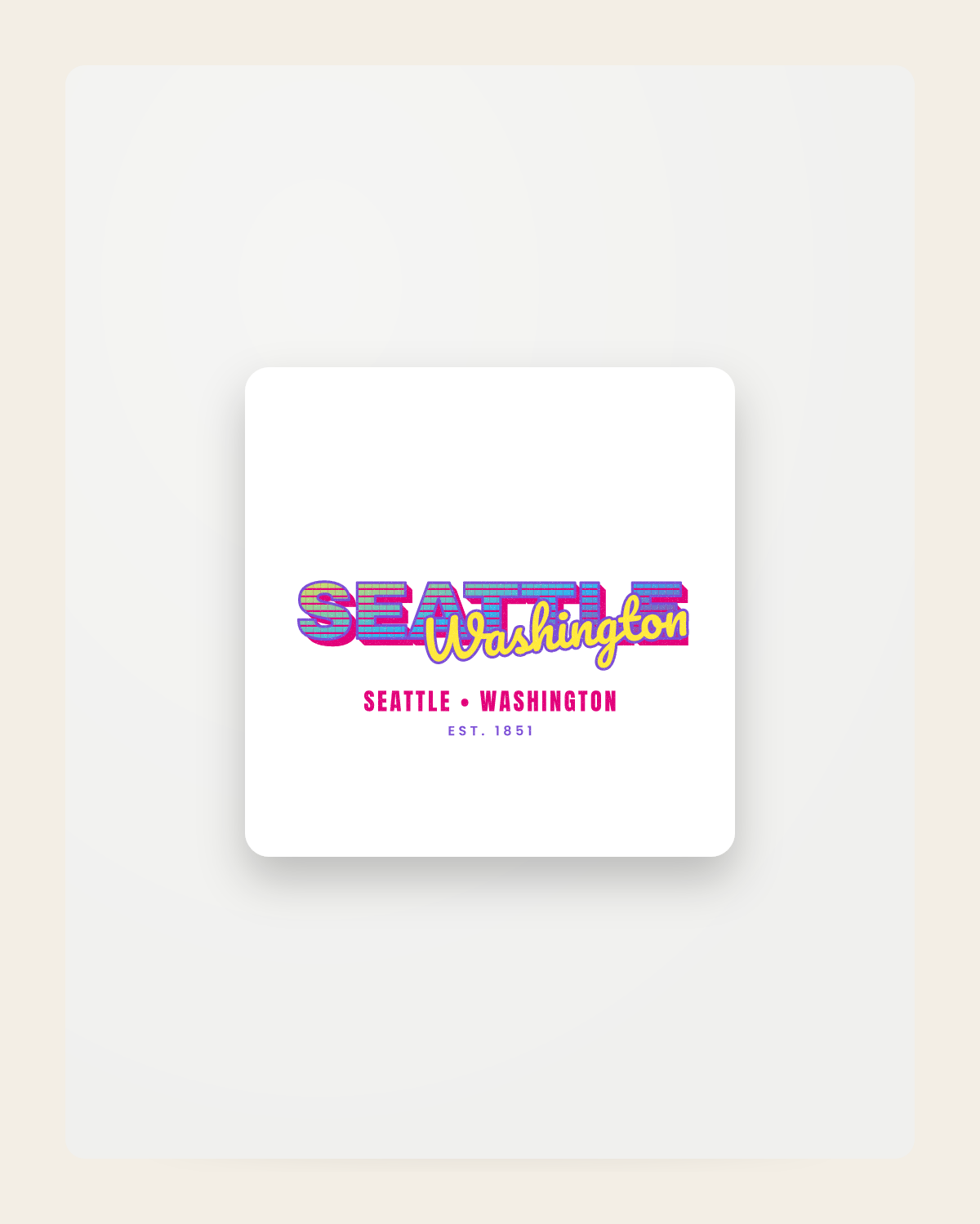 Seattle Music TV Fridge Magnet in White
