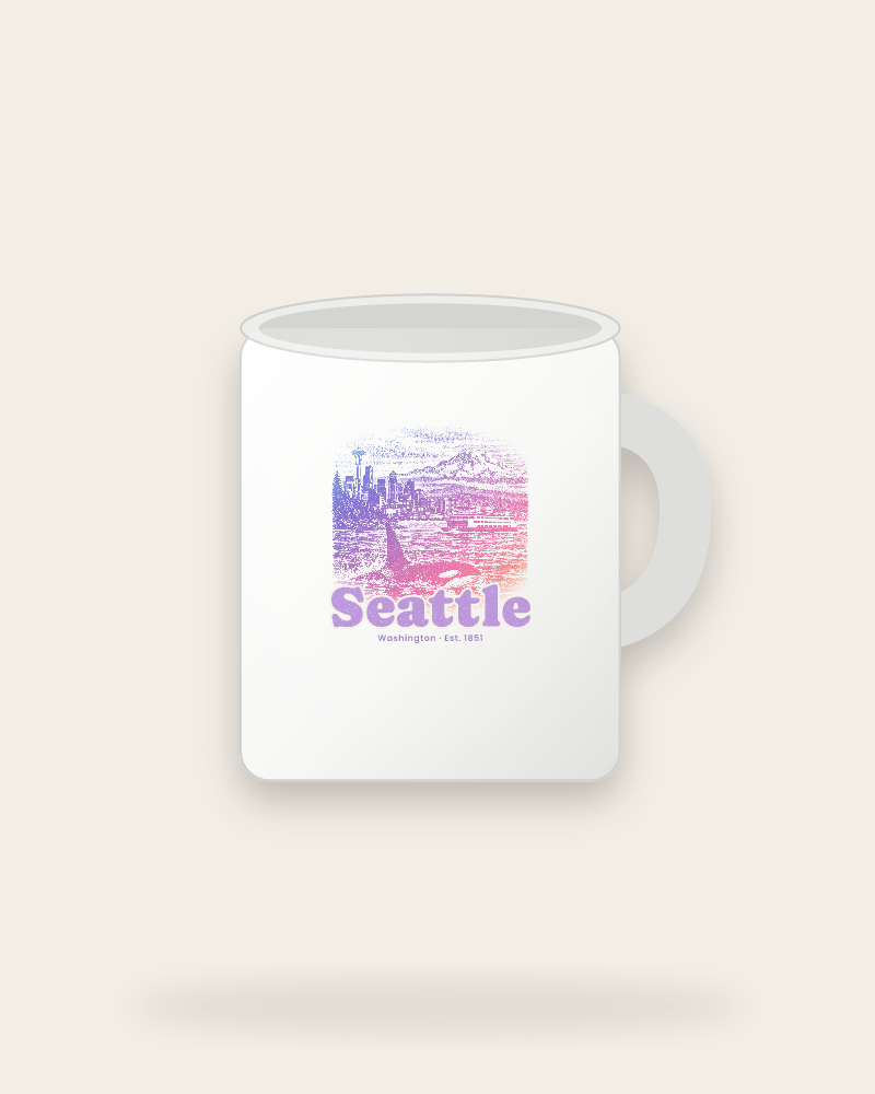 Seattle Sound Orca Ceramic Mug 11oz