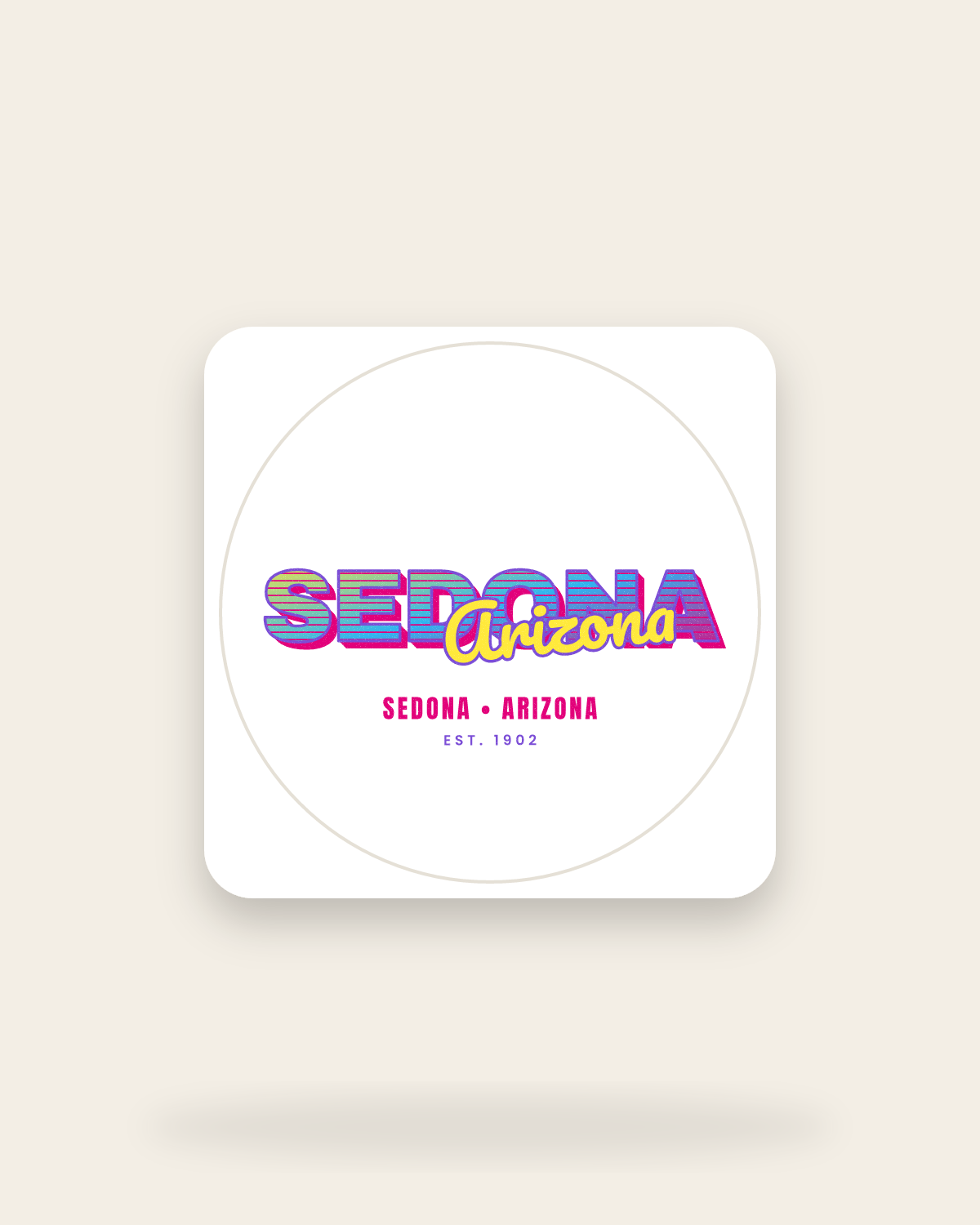 Sedona Music TV Kiss-Cut Sticker in White