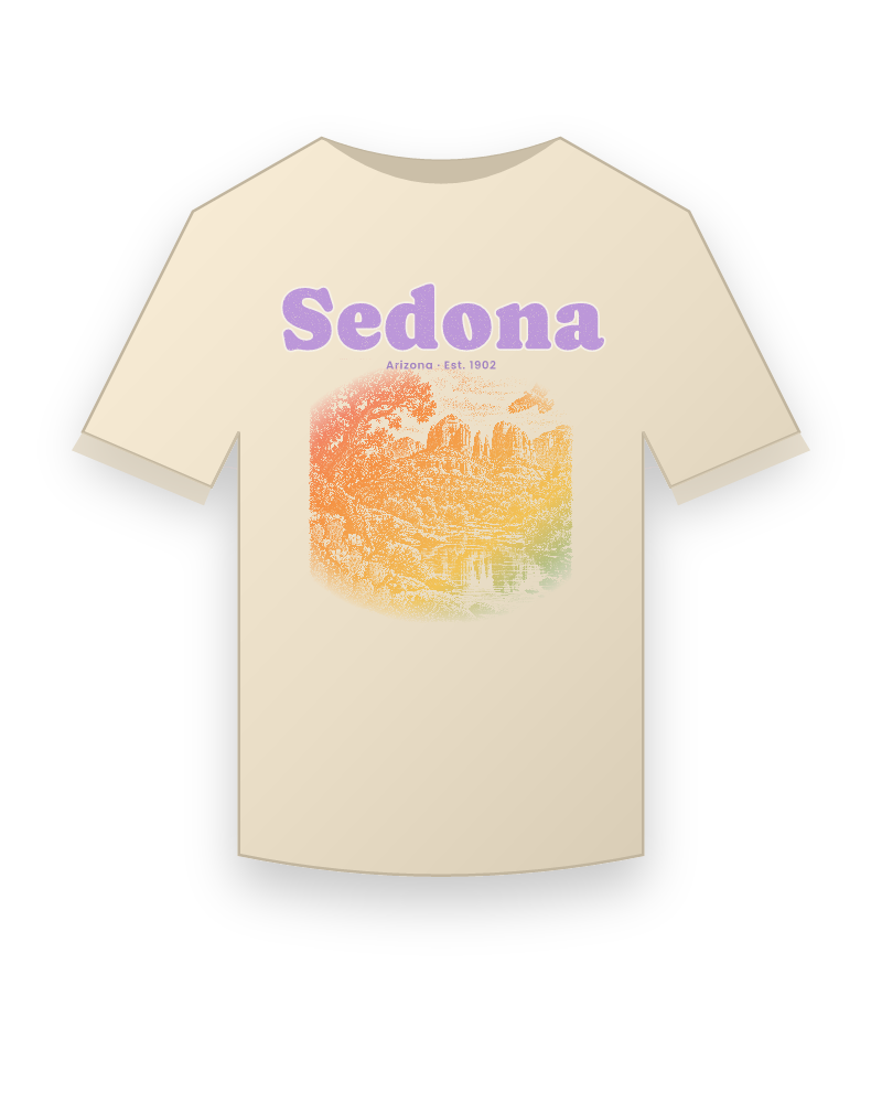 Sedona Cathedral Rock Organic Cotton Tee