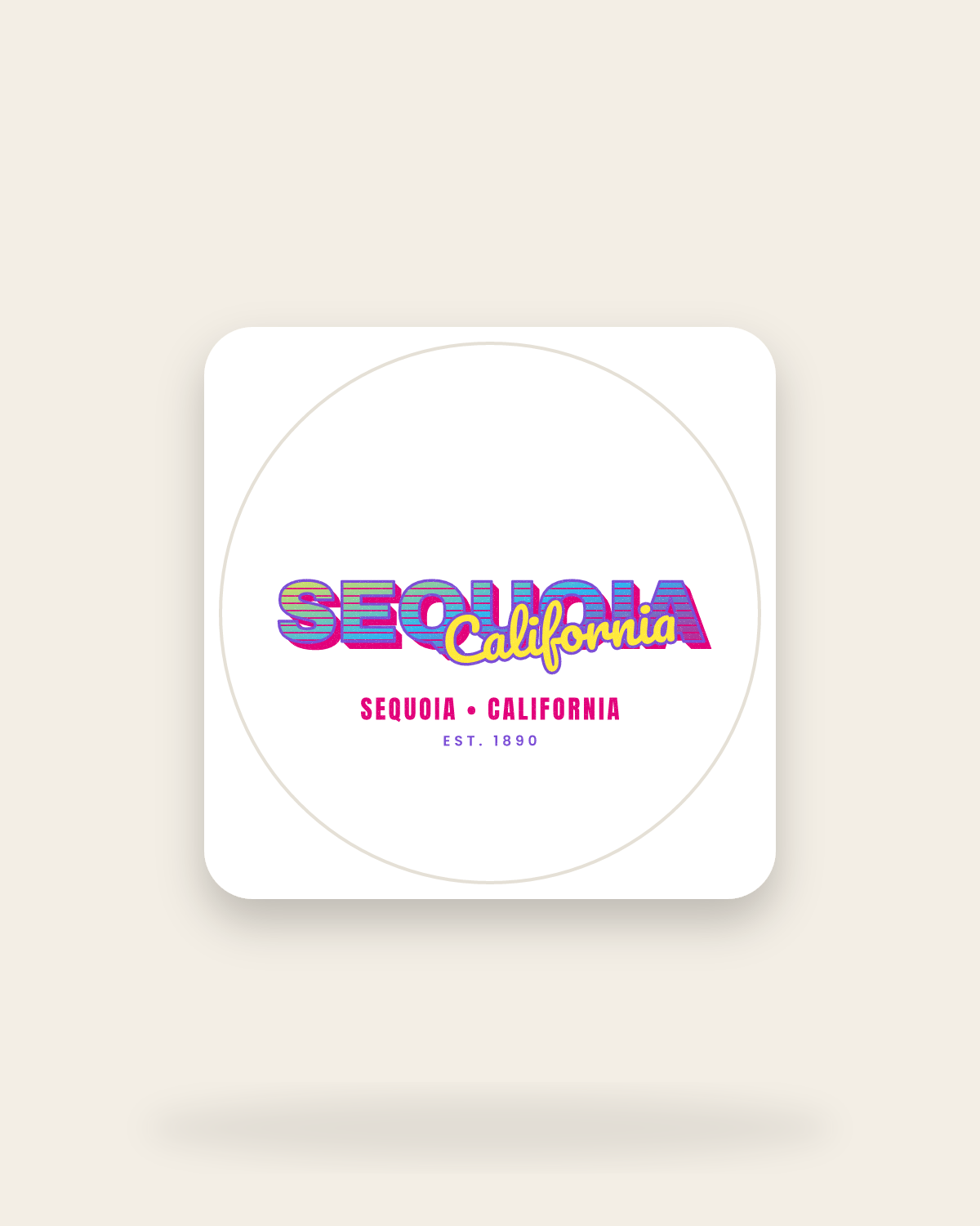 Sequoia Music TV Kiss-Cut Sticker in White