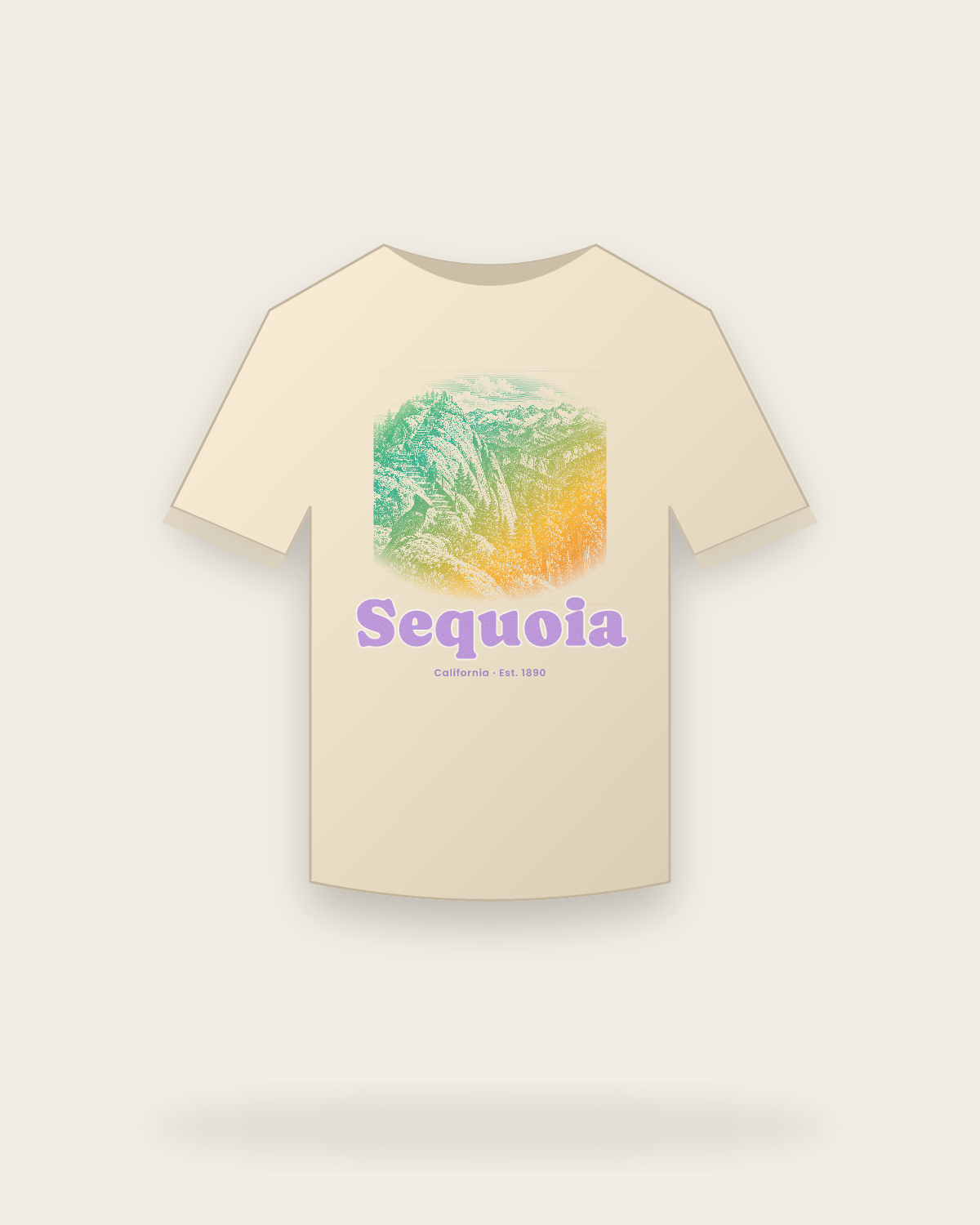 Sequoia Moro Rock Classic Tee in Natural