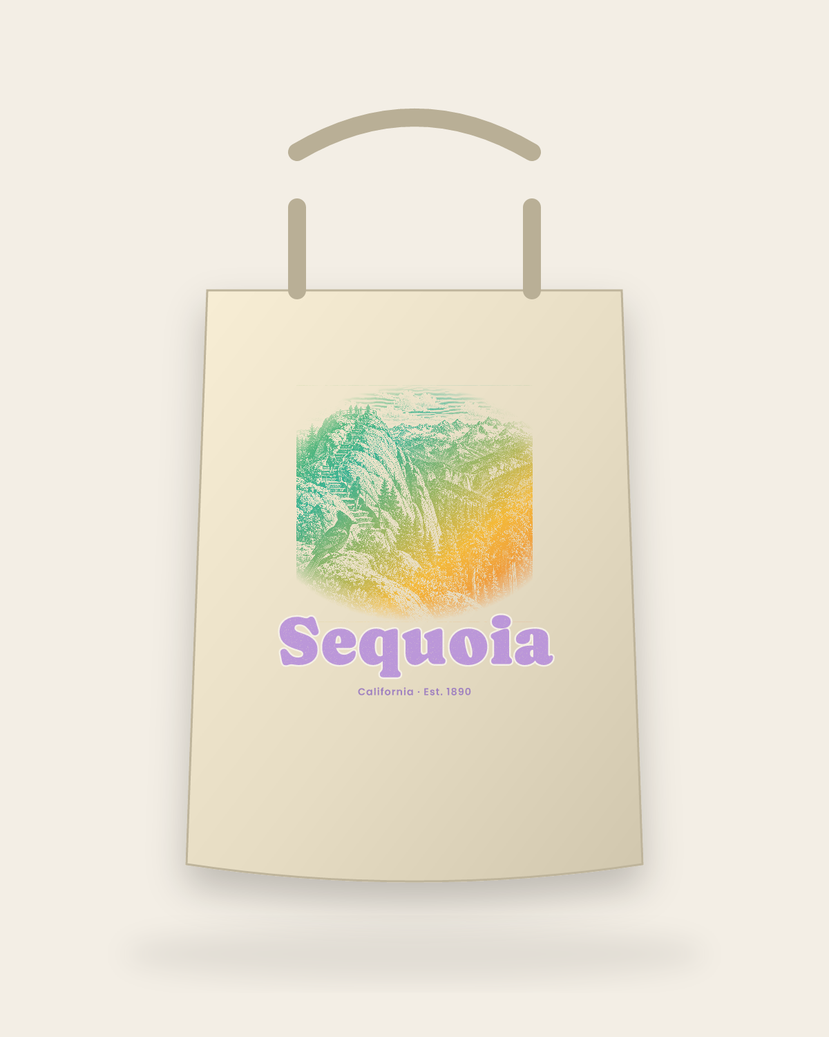Sequoia Moro Rock Canvas Tote in Beige