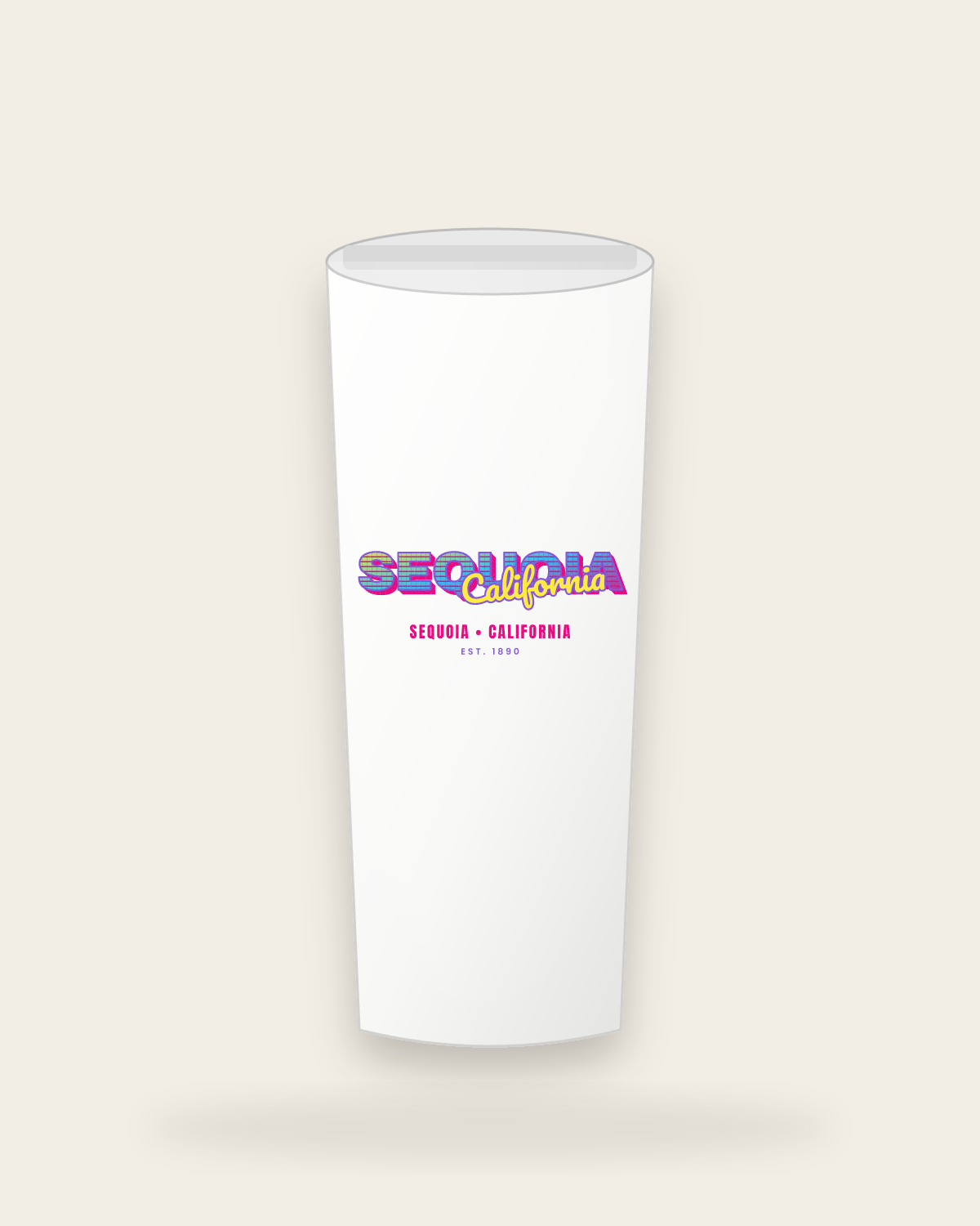Sequoia Music TV Insulated Tumbler 20oz in White