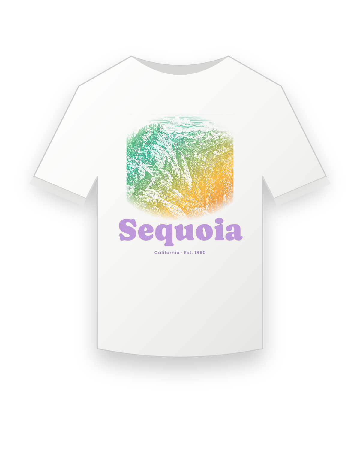 Sequoia Moro Rock Youth Tee in White