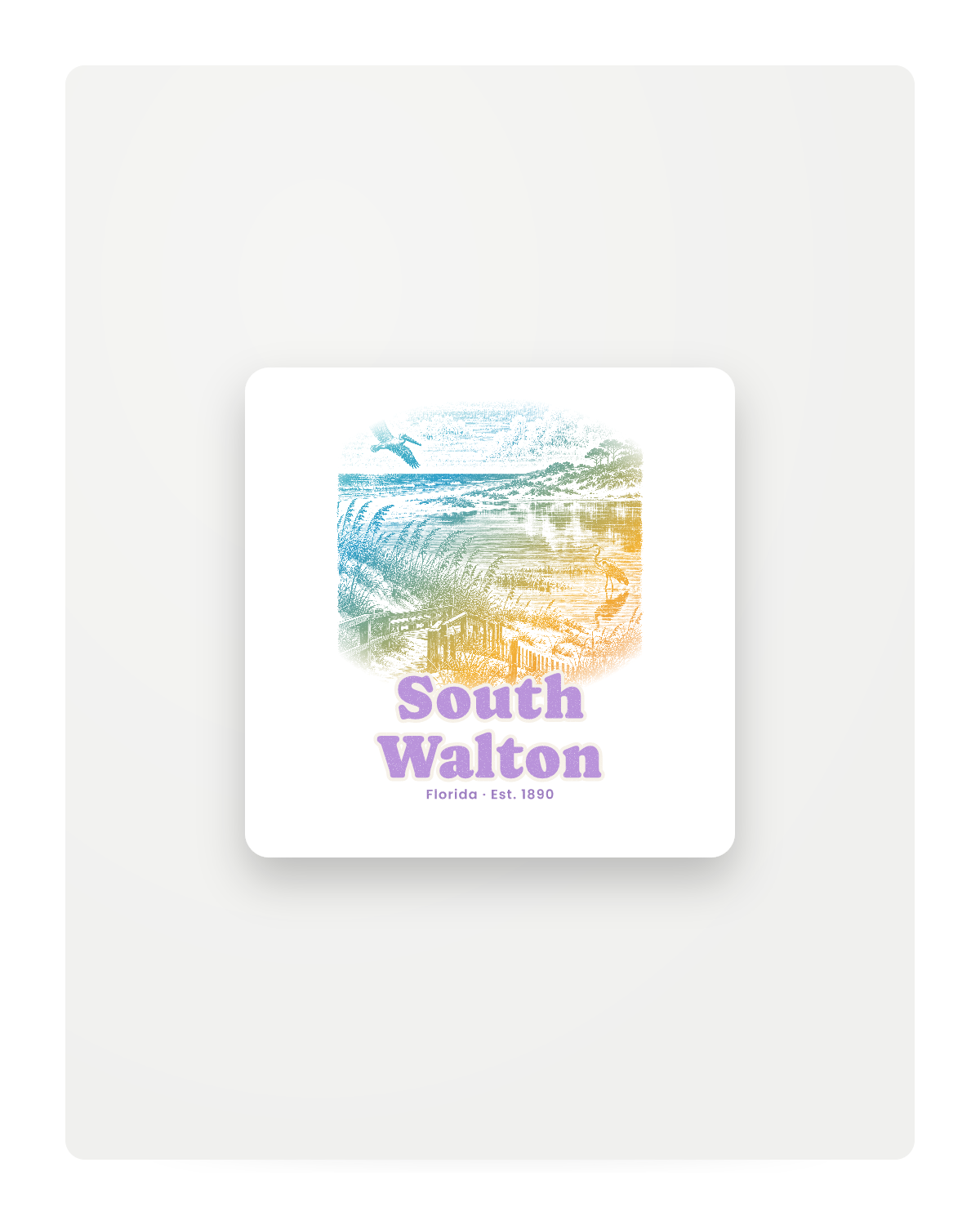 South Walton Dune Lake Fridge Magnet in White