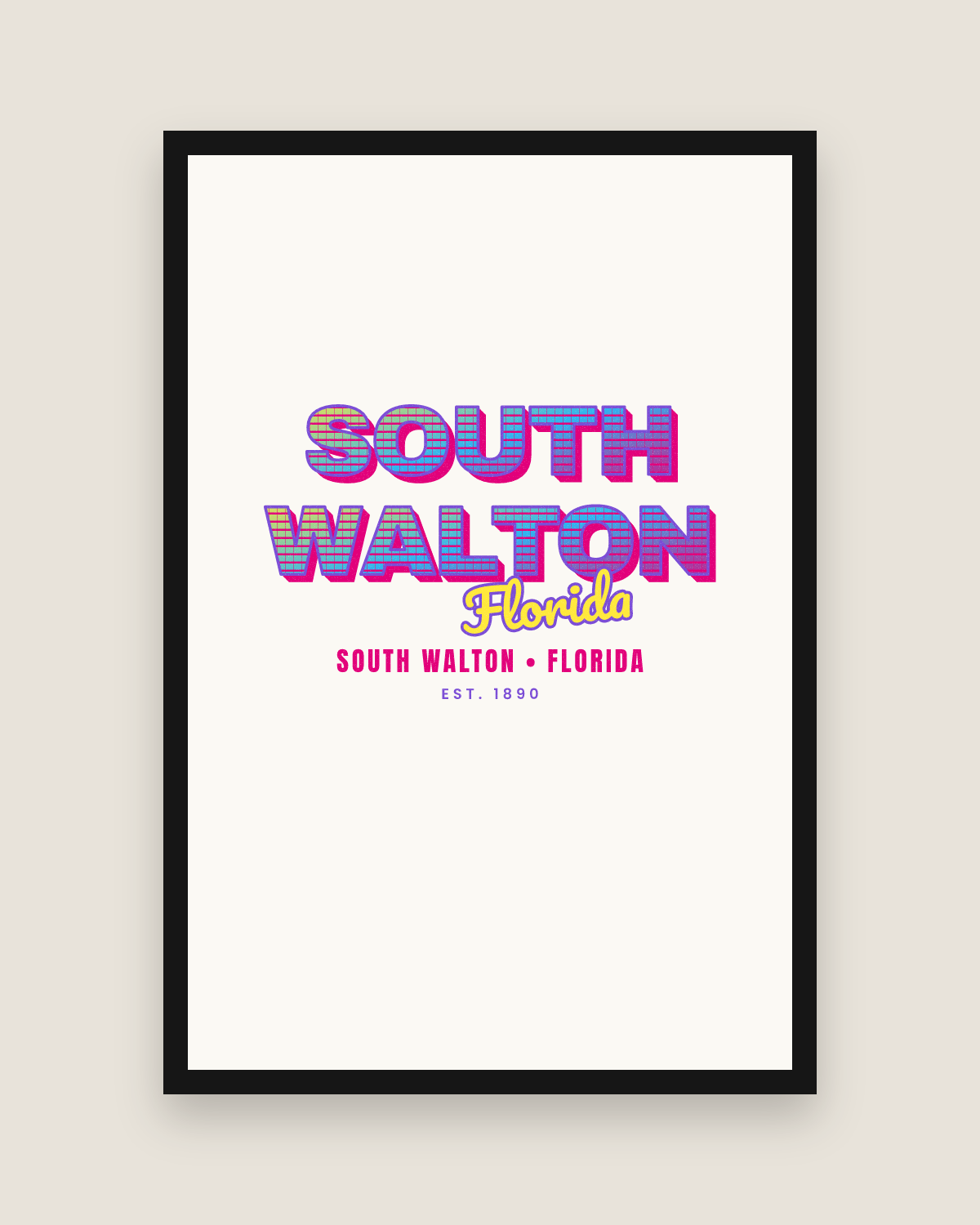 South Walton Music TV Matte Poster in White