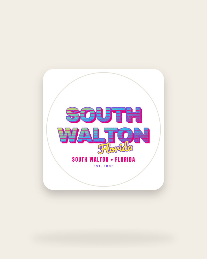 South Walton Music TV Kiss-Cut Sticker