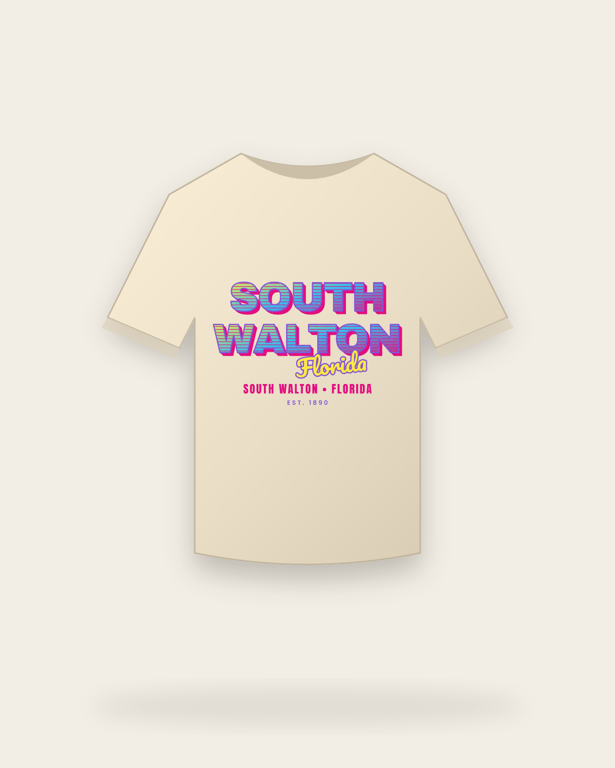 South Walton Music TV Classic Tee in Natural