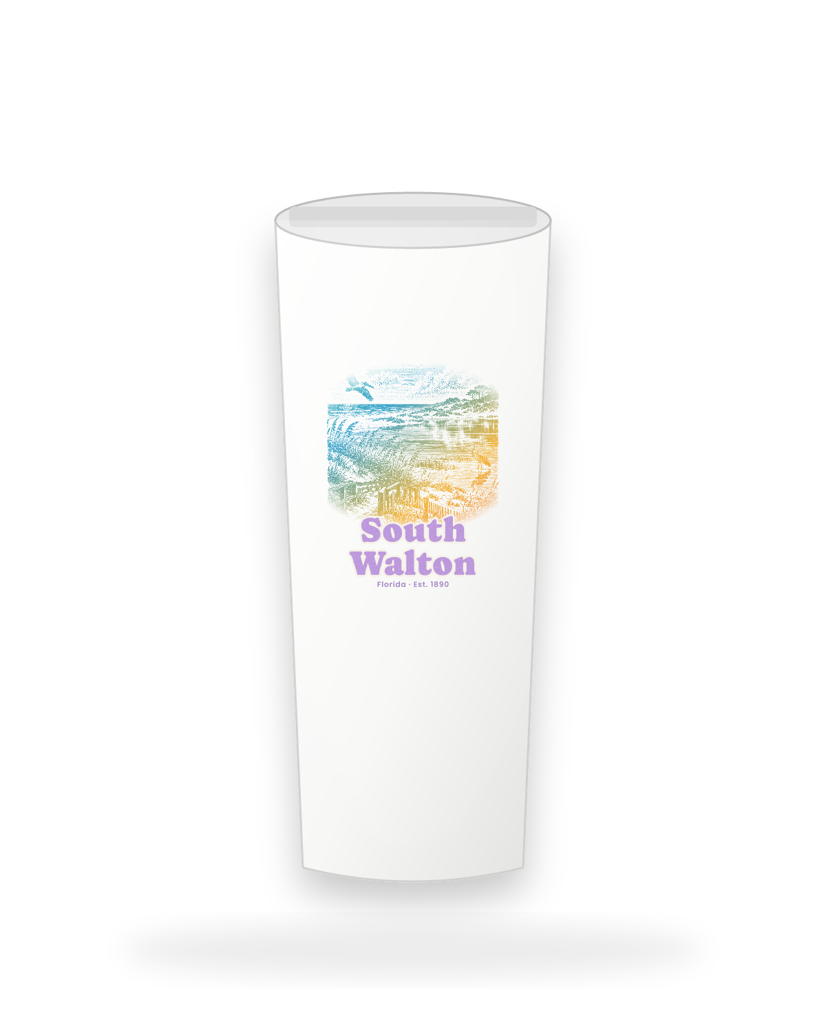 South Walton Dune Lake Insulated Tumbler 20oz in White