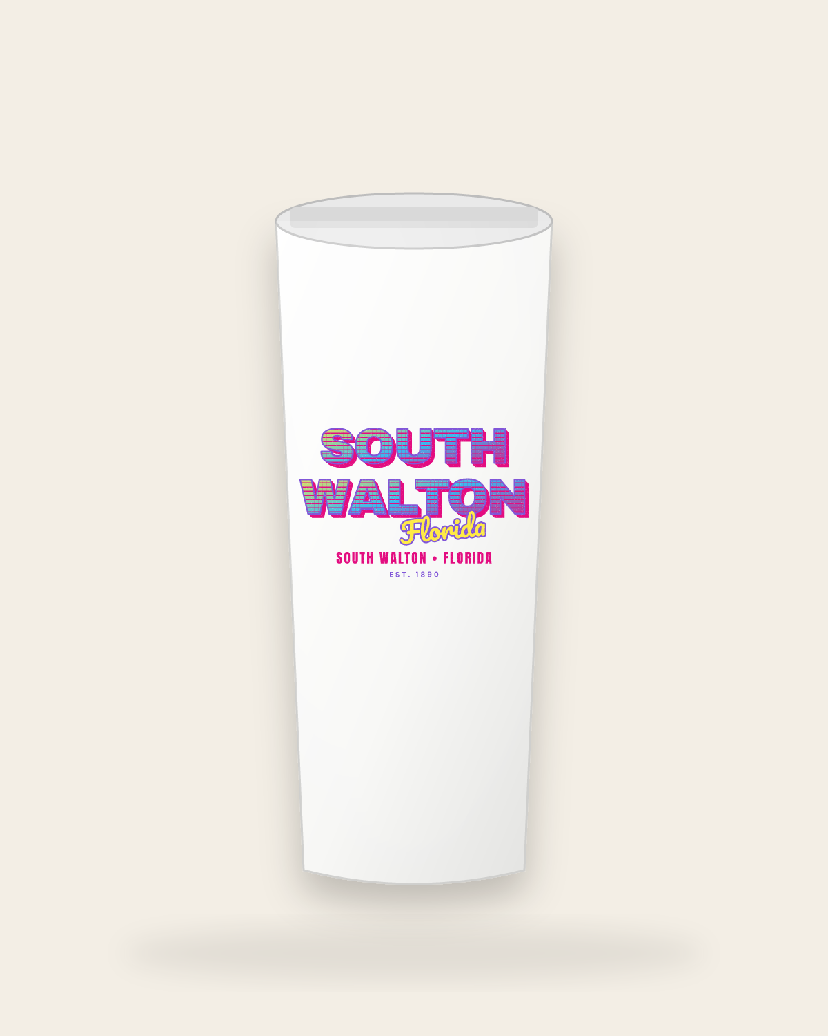 South Walton Music TV Insulated Tumbler 20oz in White