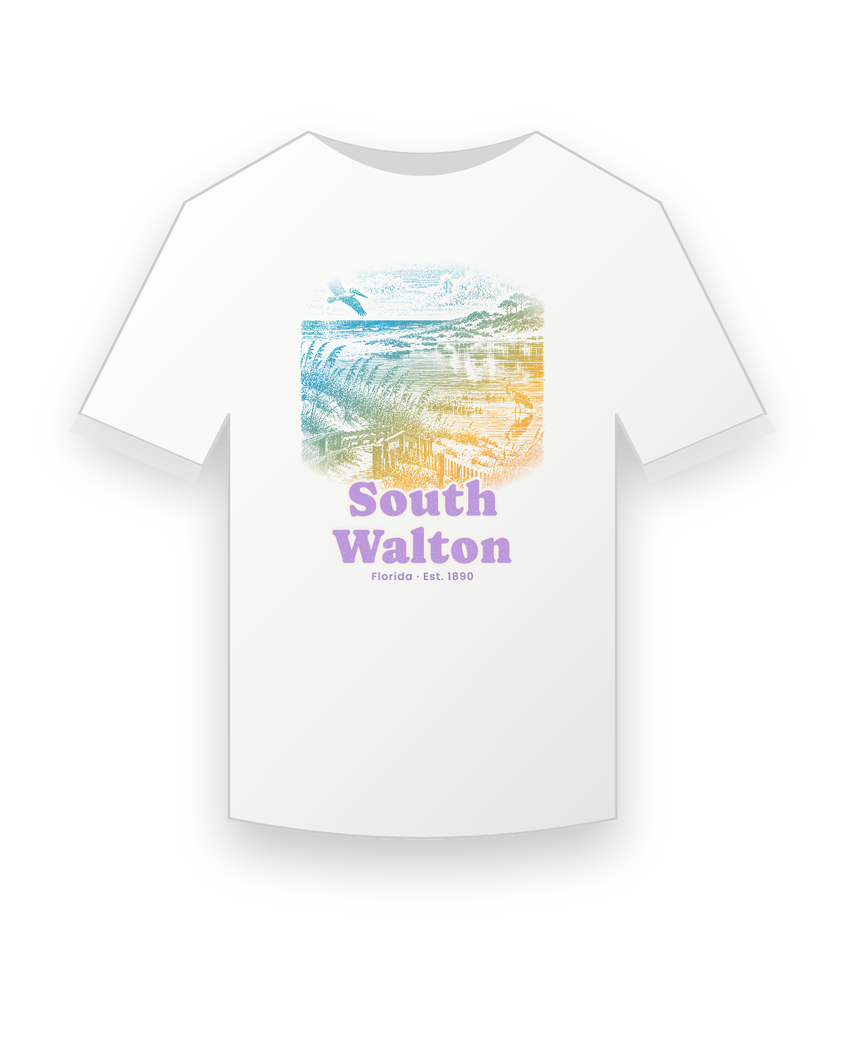 South Walton Dune Lake Youth Tee in White