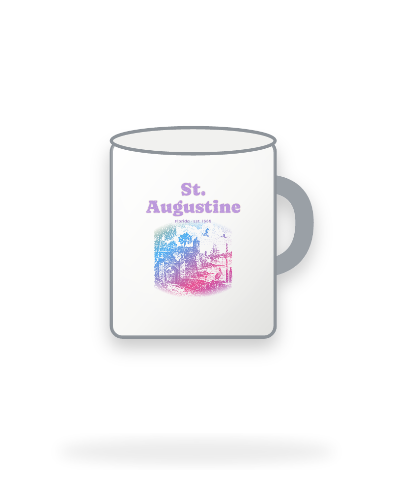 St. Augustine Old Fort & Lighthouse Enamel Camp Mug
