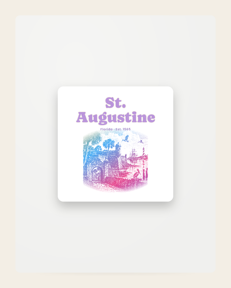 St. Augustine Old Fort & Lighthouse Fridge Magnet