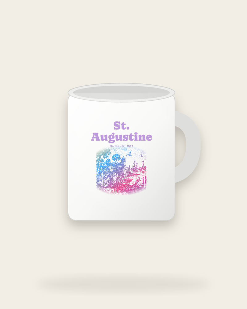 St. Augustine Old Fort & Lighthouse Ceramic Mug 11oz