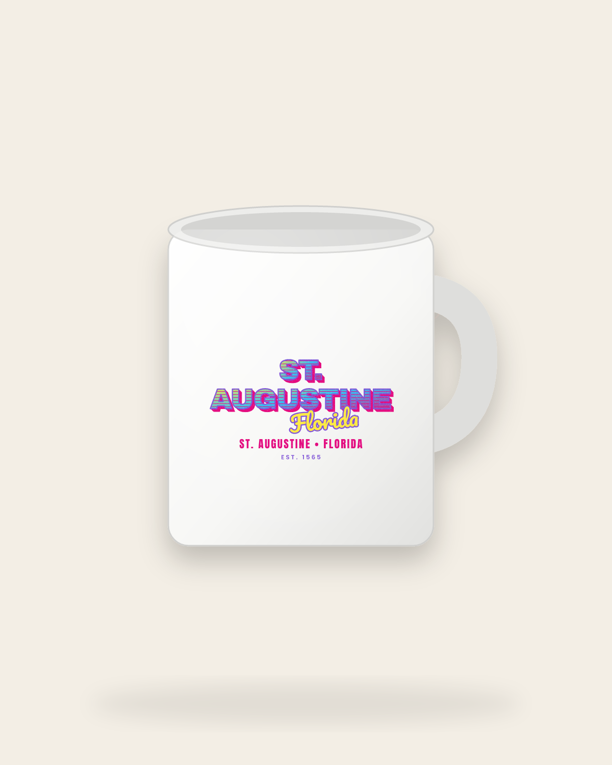 St. Augustine Music TV Ceramic Mug 11oz in White