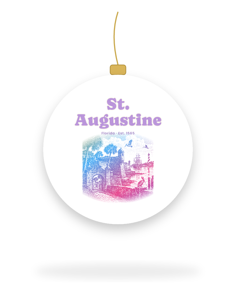 St. Augustine Old Fort & Lighthouse Ceramic Ornament