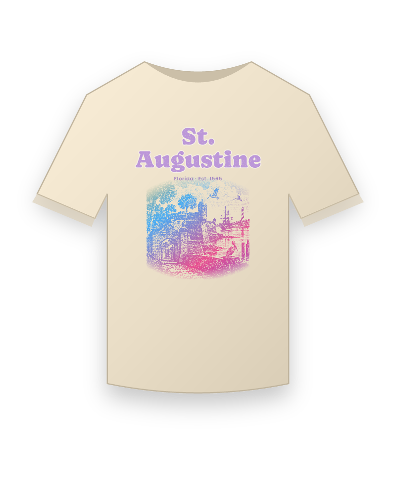 St. Augustine Old Fort & Lighthouse Organic Cotton Tee