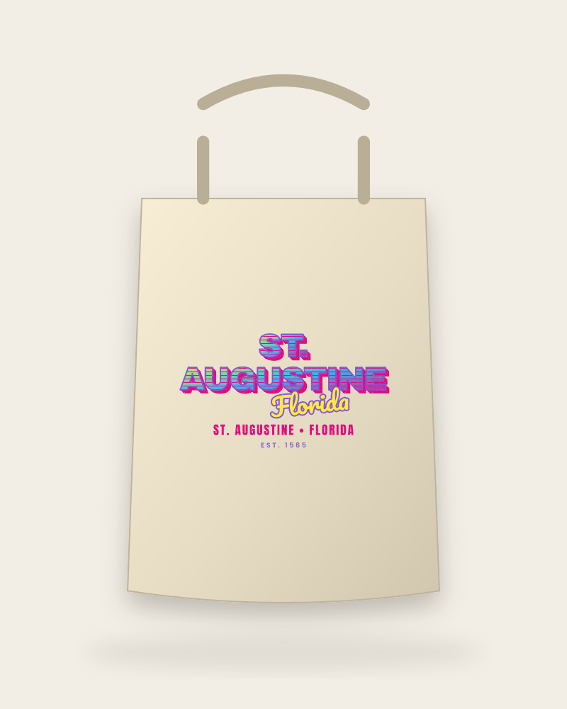St. Augustine Music TV Canvas Tote