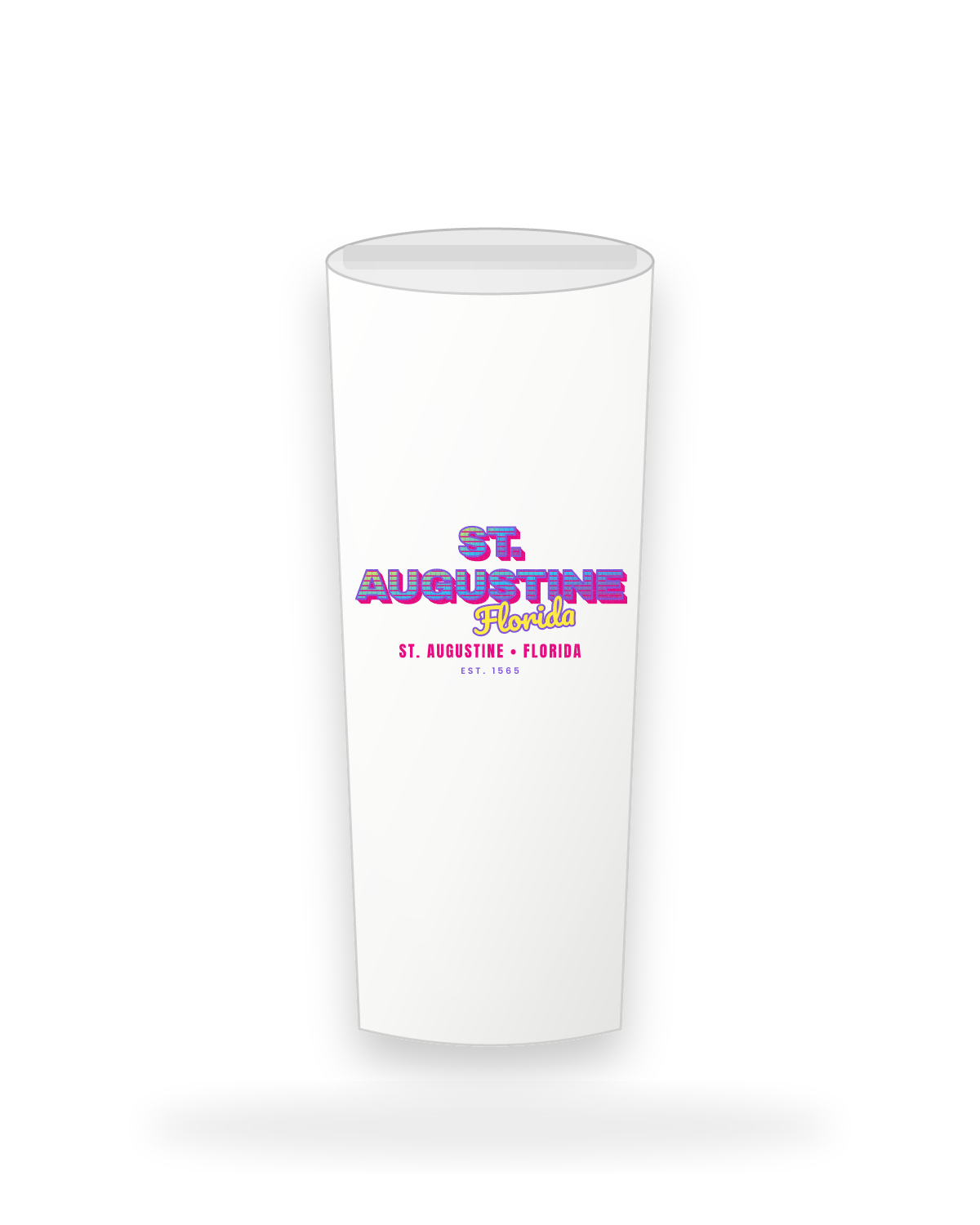 St. Augustine Music TV Insulated Tumbler 20oz in White