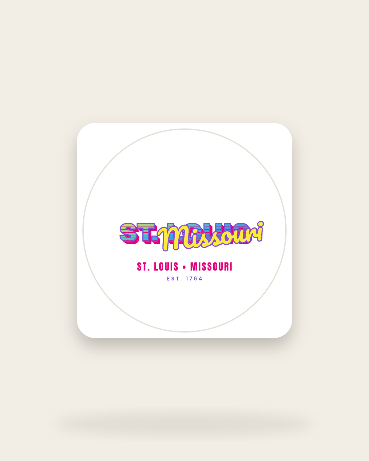 St. Louis Music TV Kiss-Cut Sticker in White