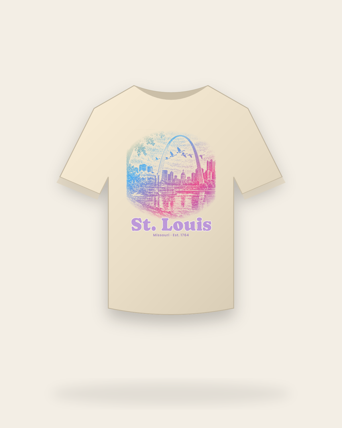 St. Louis Gateway Arch Classic Tee in Natural