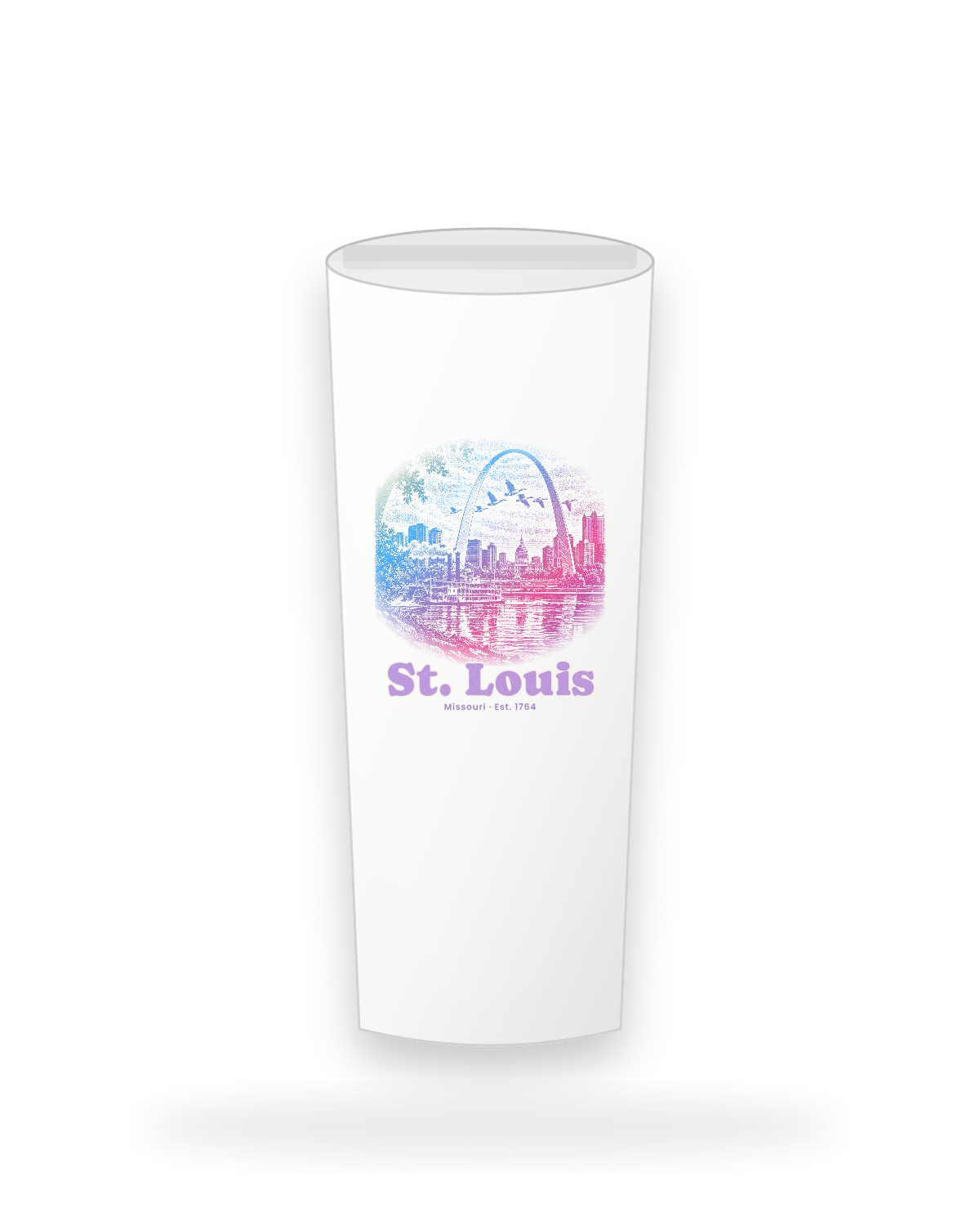 St. Louis Gateway Arch Insulated Tumbler 20oz in White