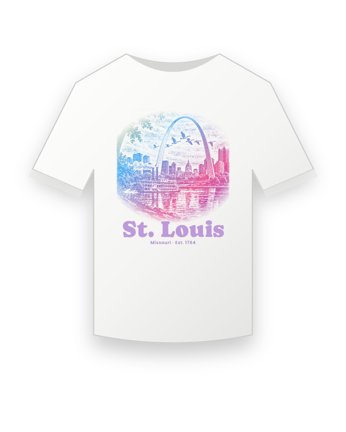 St. Louis Gateway Arch Youth Tee in White