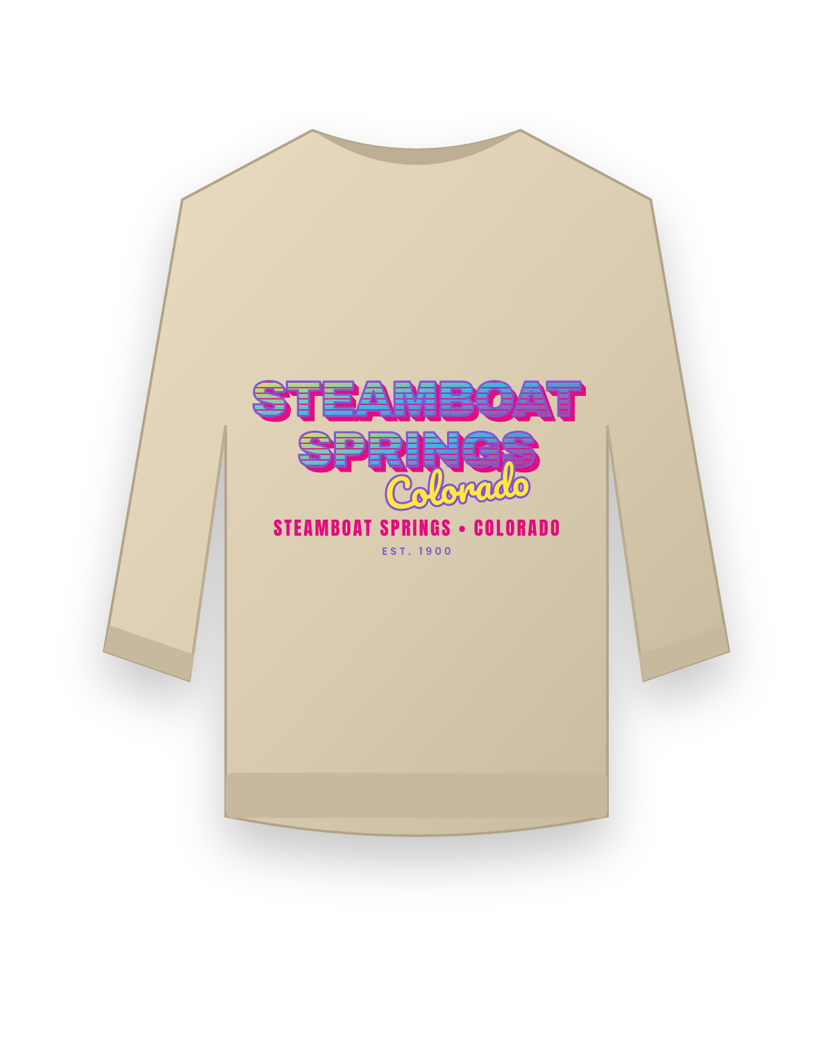 Steamboat Springs Music TV Crewneck Sweatshirt in Sand