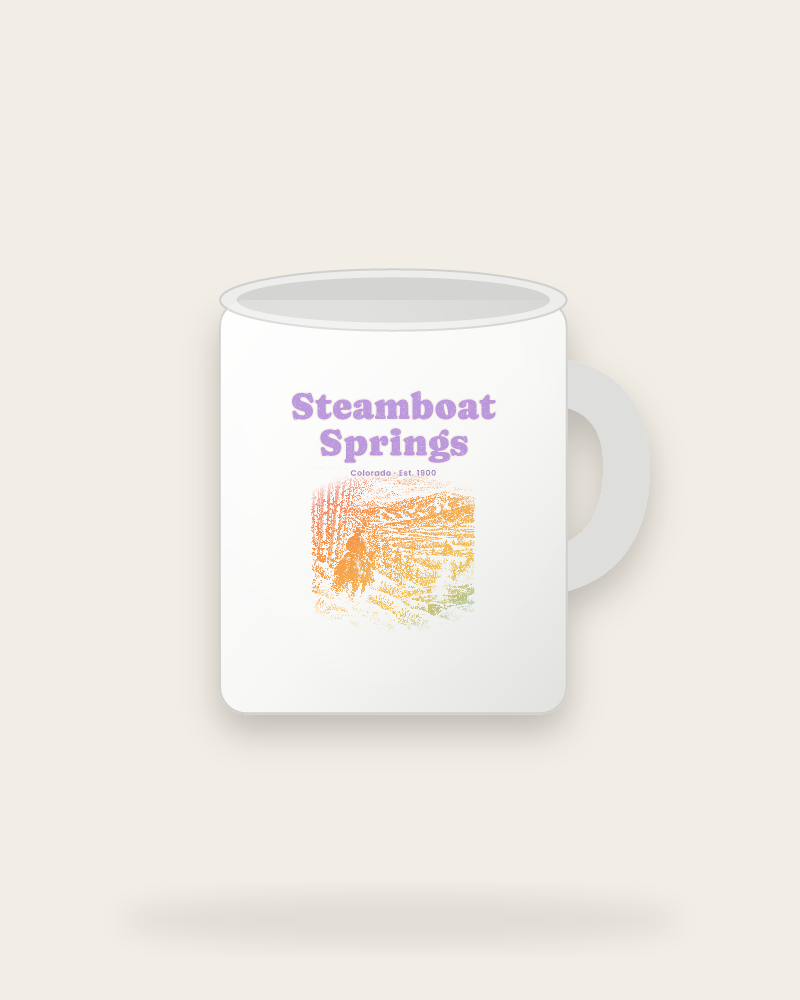 Steamboat Springs Cowboy Powder Ceramic Mug 11oz