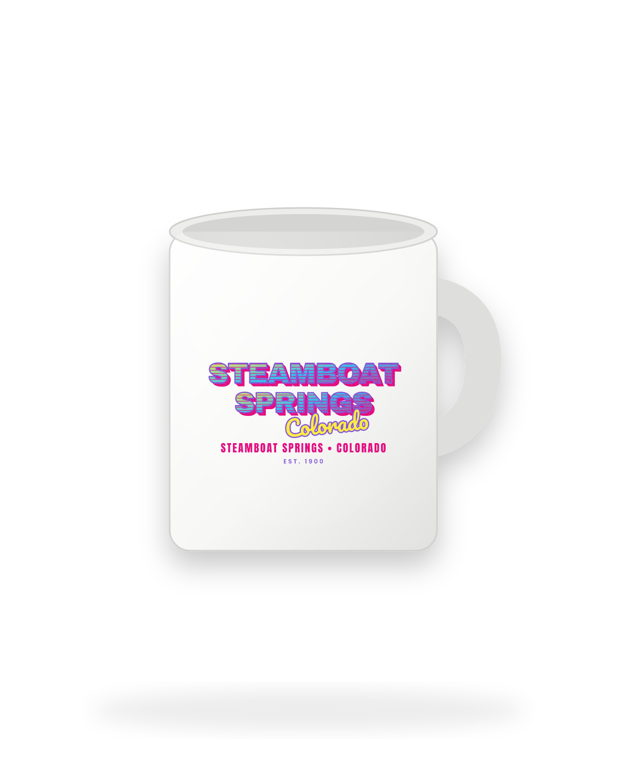 Steamboat Springs Music TV Ceramic Mug 11oz in White