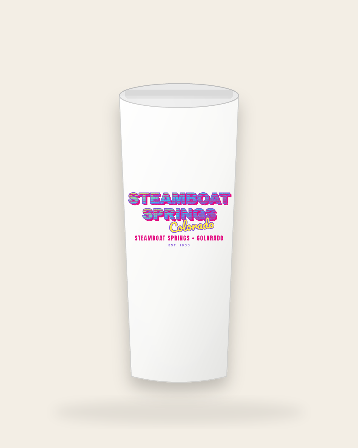 Steamboat Springs Music TV Insulated Tumbler 20oz in White