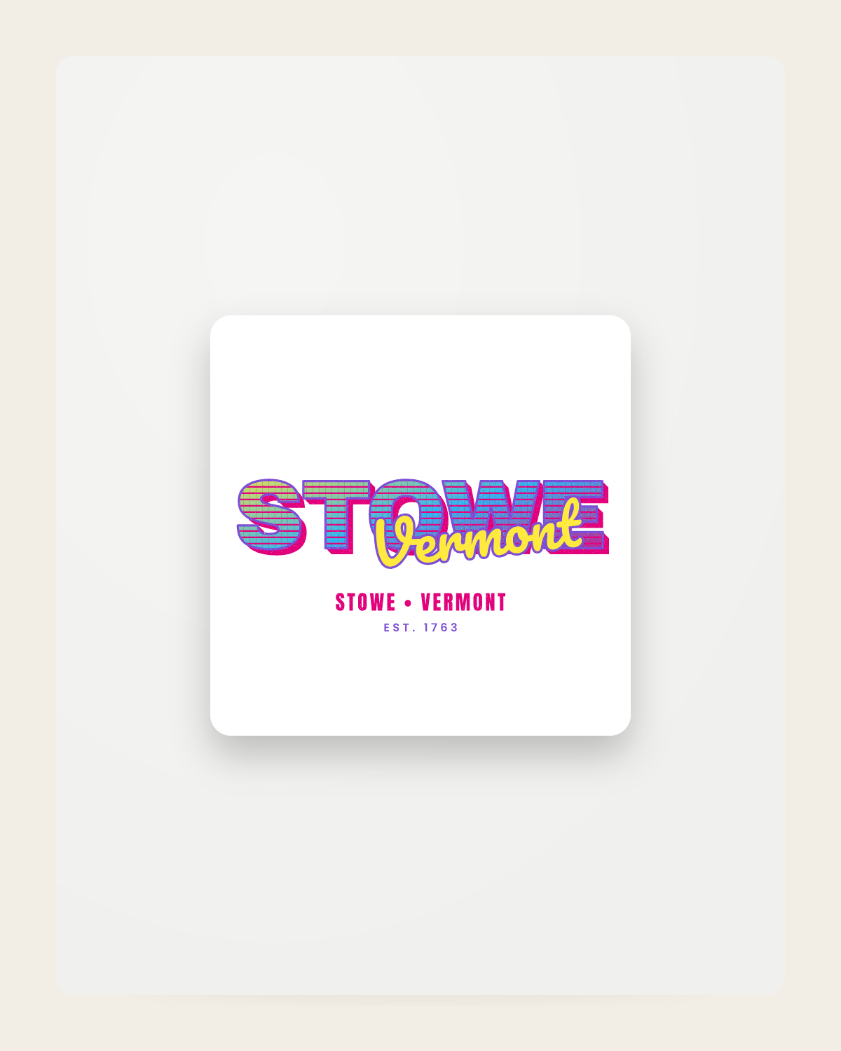 Stowe Music TV Fridge Magnet in White