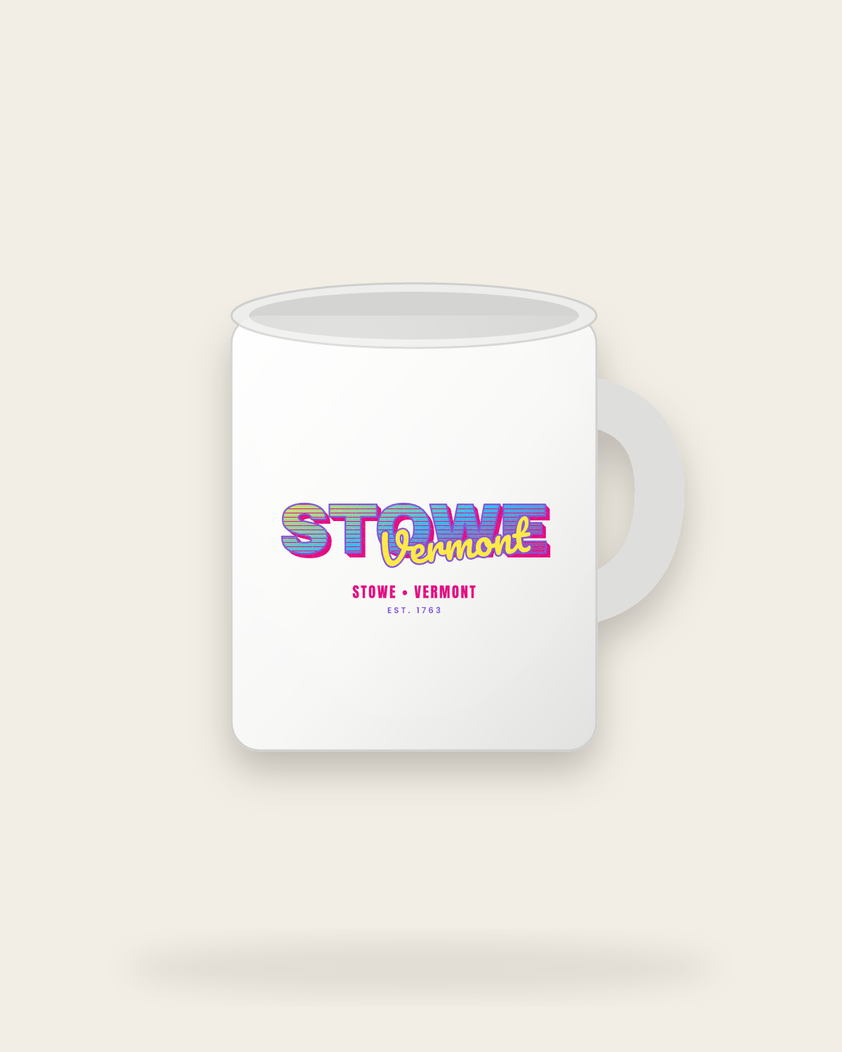 Stowe Music TV Ceramic Mug 11oz in White