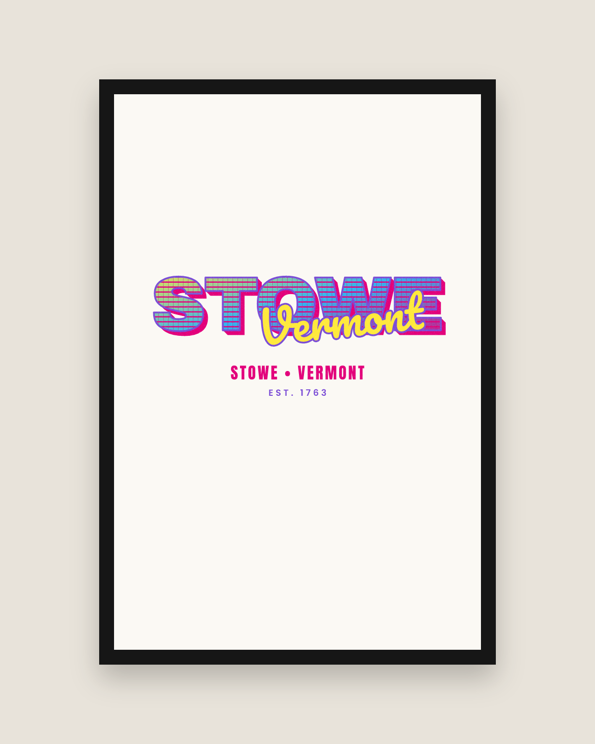 Stowe Music TV Matte Poster in White