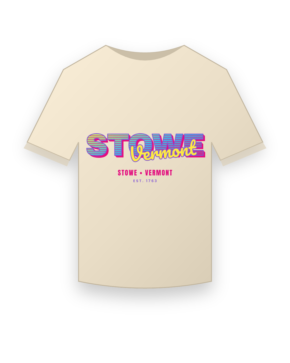 Stowe Music TV Classic Tee in Natural