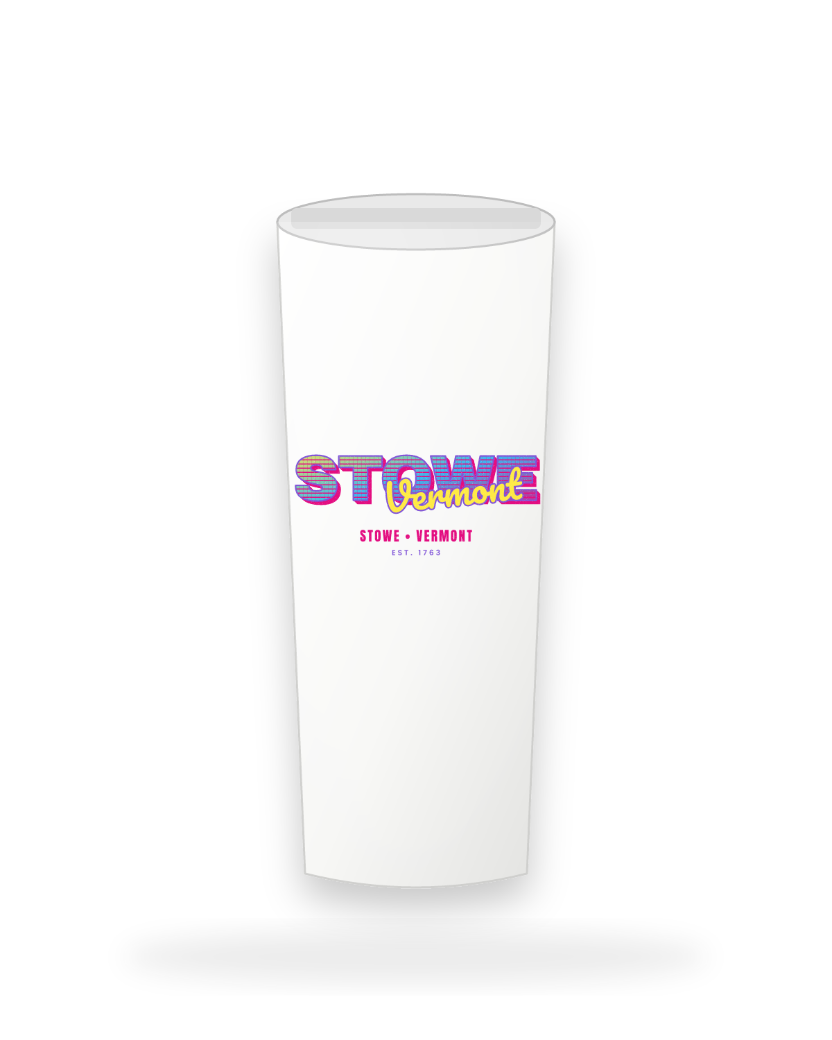 Stowe Music TV Insulated Tumbler 20oz in White