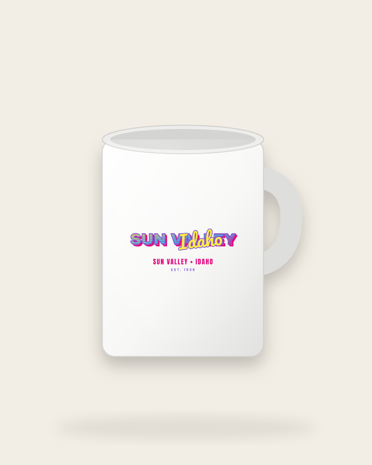 Sun Valley Music TV Ceramic Mug 15oz in White
