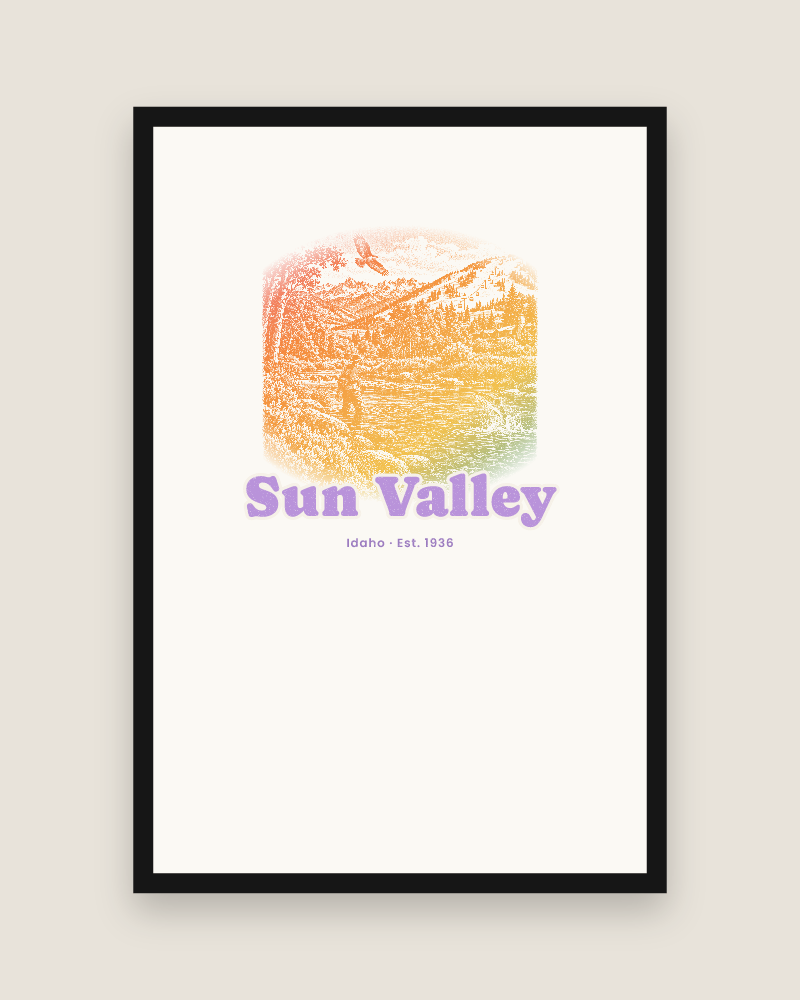 Sun Valley River Cast Matte Poster