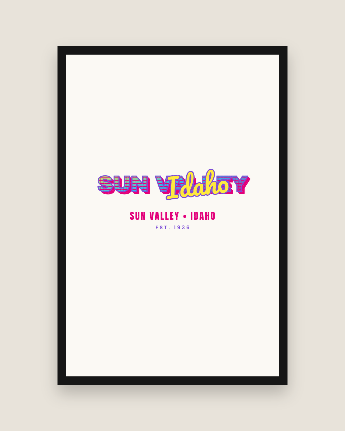 Sun Valley Music TV Matte Poster in White