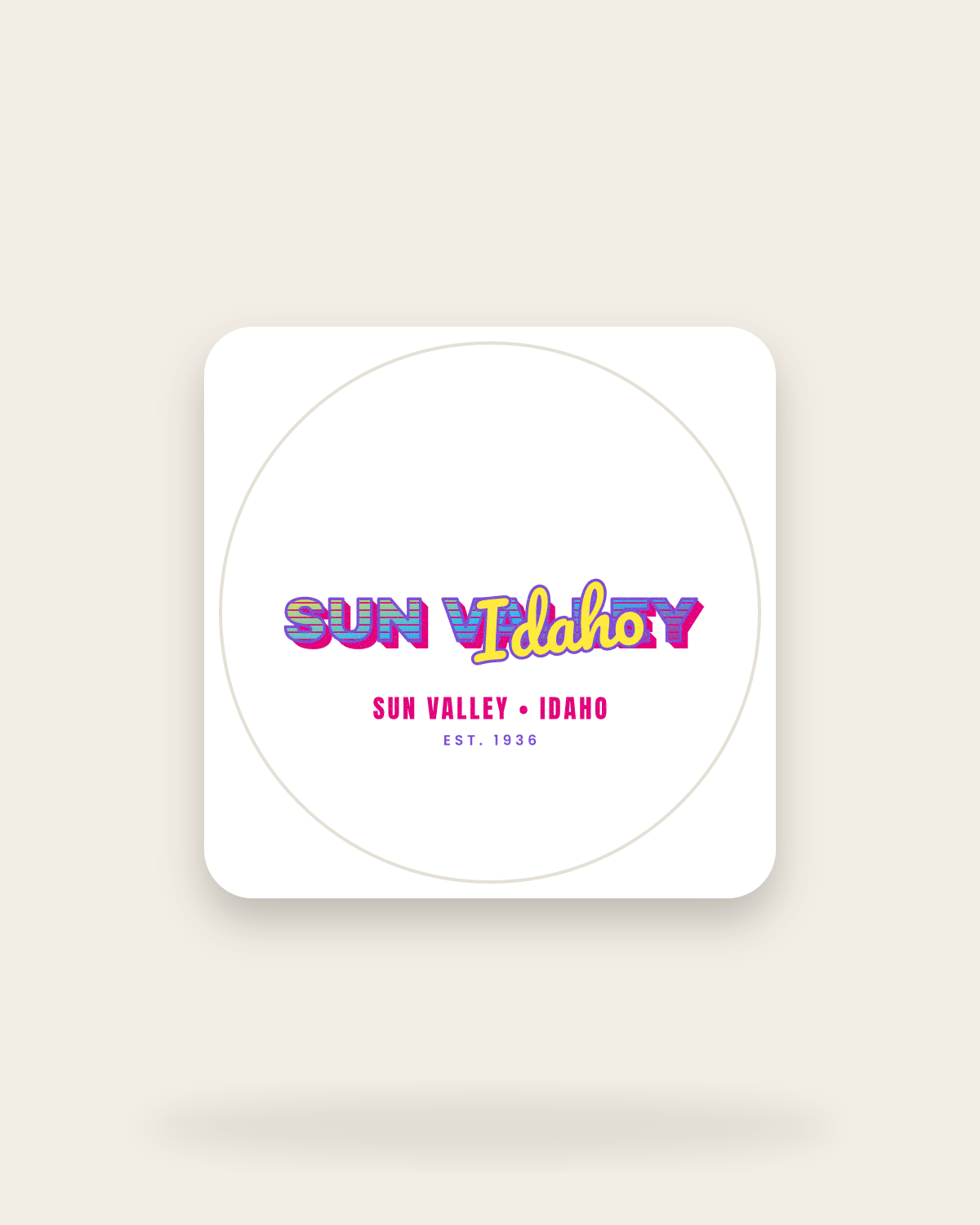 Sun Valley Music TV Kiss-Cut Sticker in White