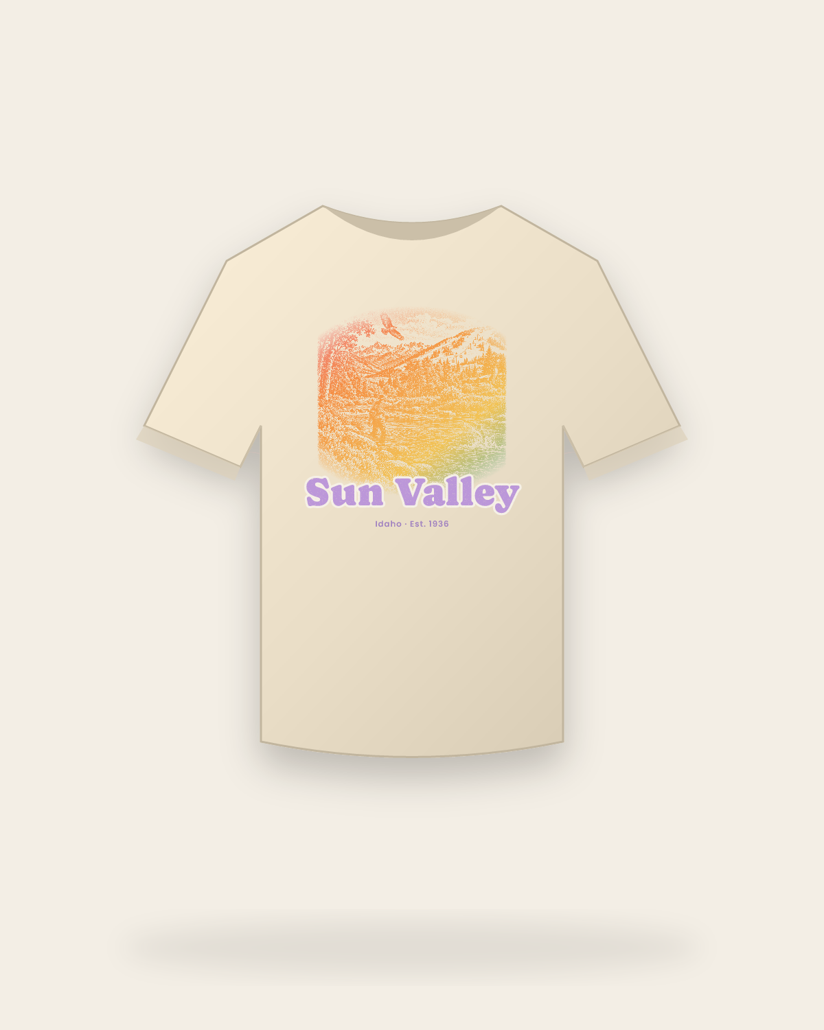 Sun Valley River Cast Organic Cotton Tee in Natural