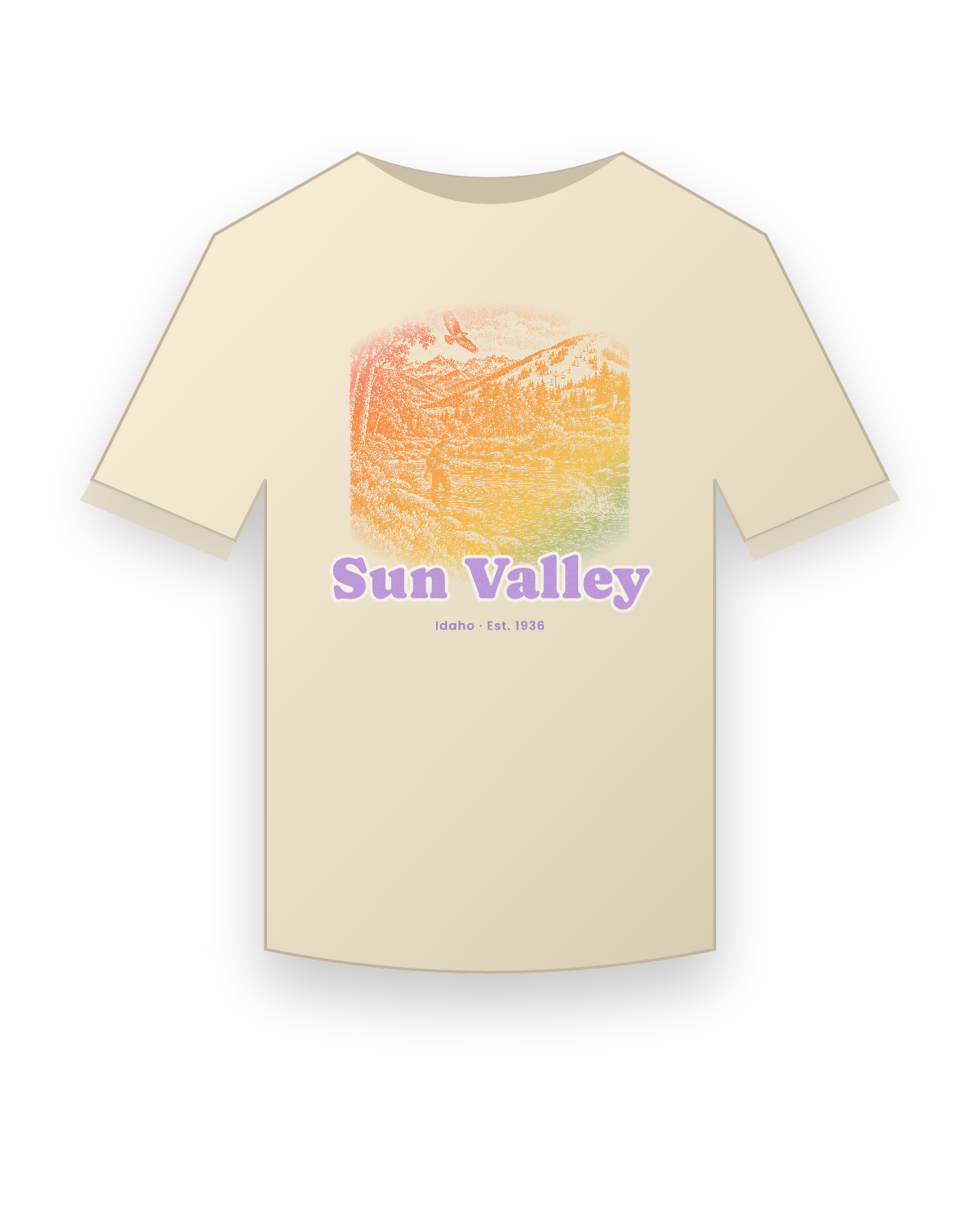 Sun Valley River Cast Organic Cotton Tee in Natural