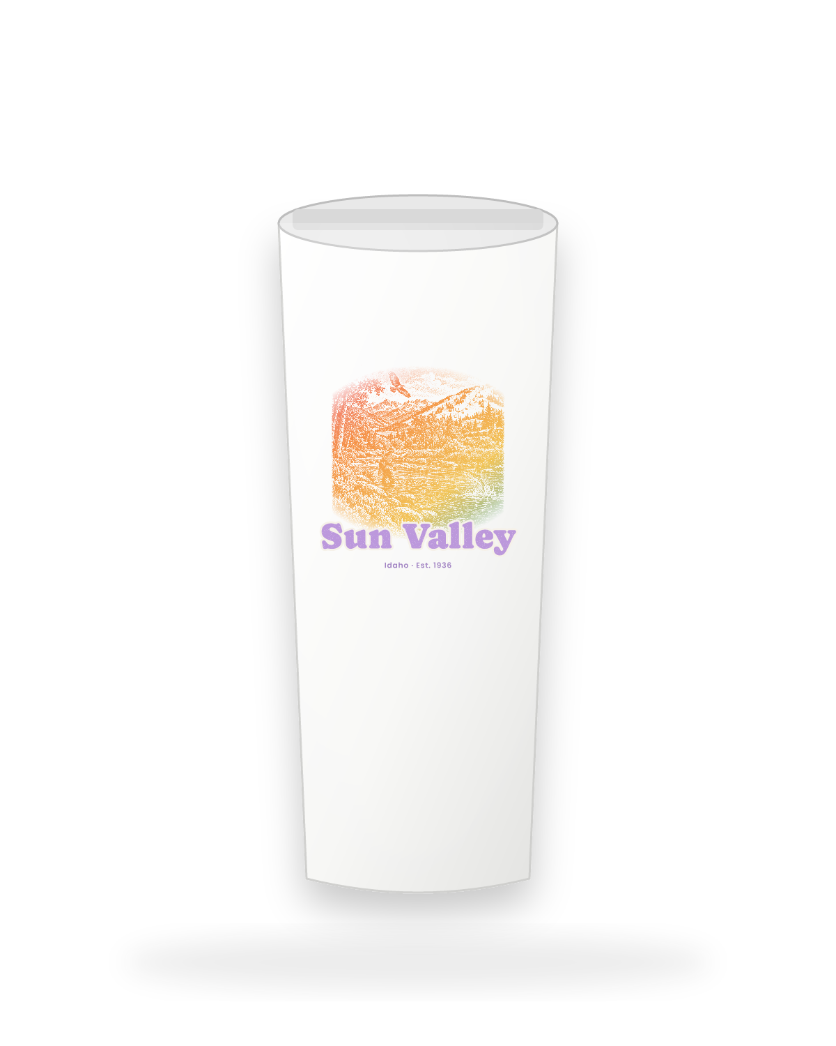 Sun Valley River Cast Insulated Tumbler 20oz in White