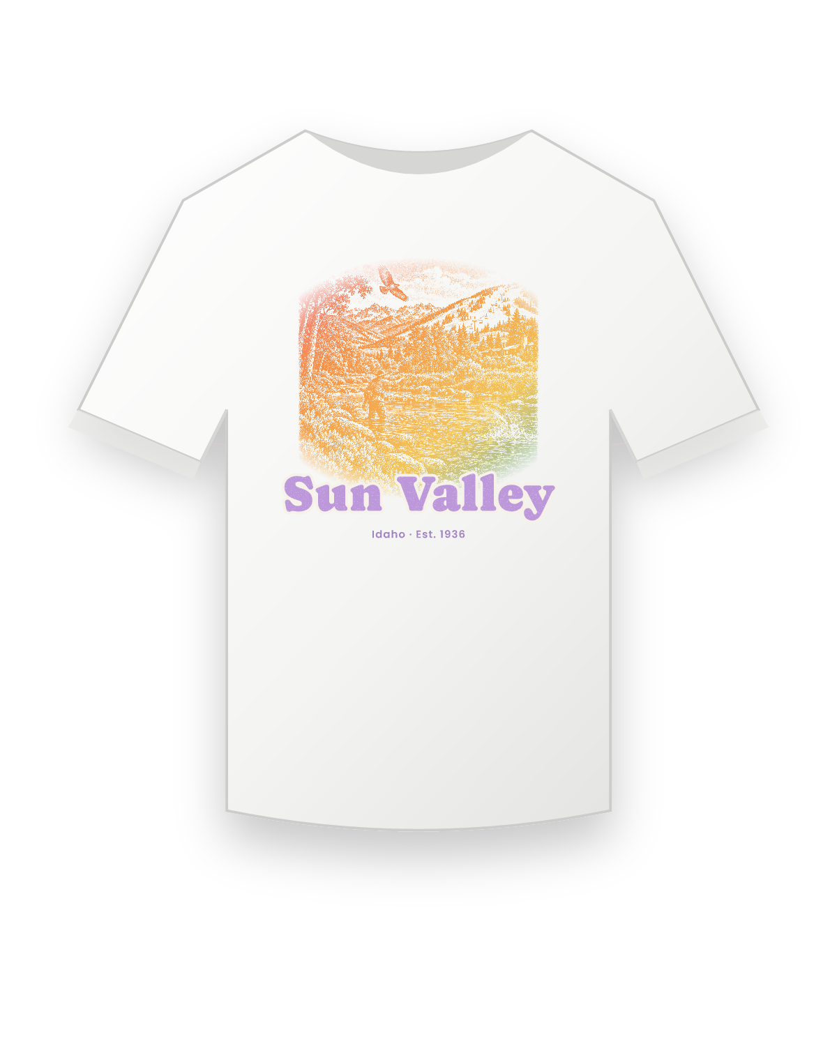 Sun Valley River Cast Youth Tee in White