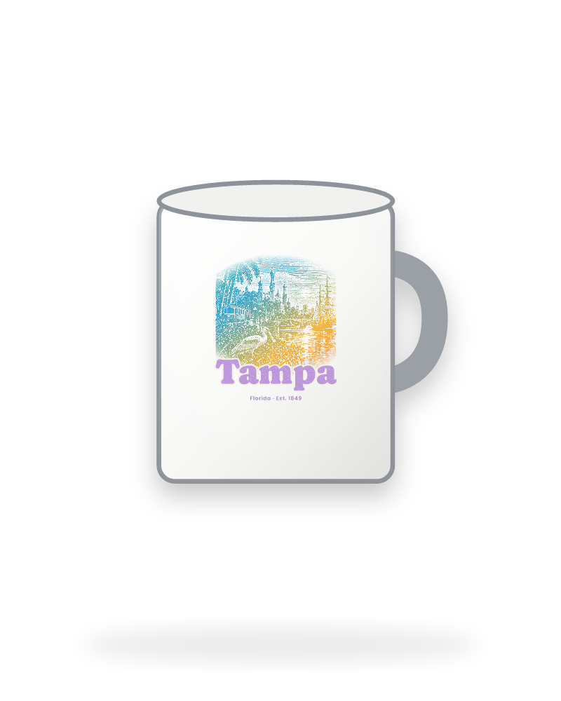 Tampa Minarets & Spoonbill Enamel Camp Mug