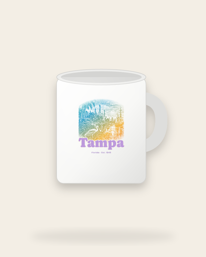 Tampa Minarets & Spoonbill Ceramic Mug 11oz
